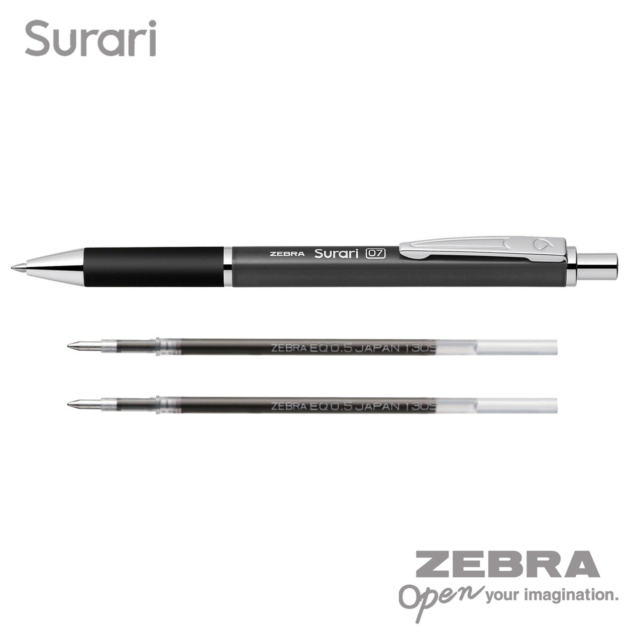 Zebra SURARI 300 Emulsion Ink Ball Point Pen Metal Shaft 0.7/0.5mm from Japan