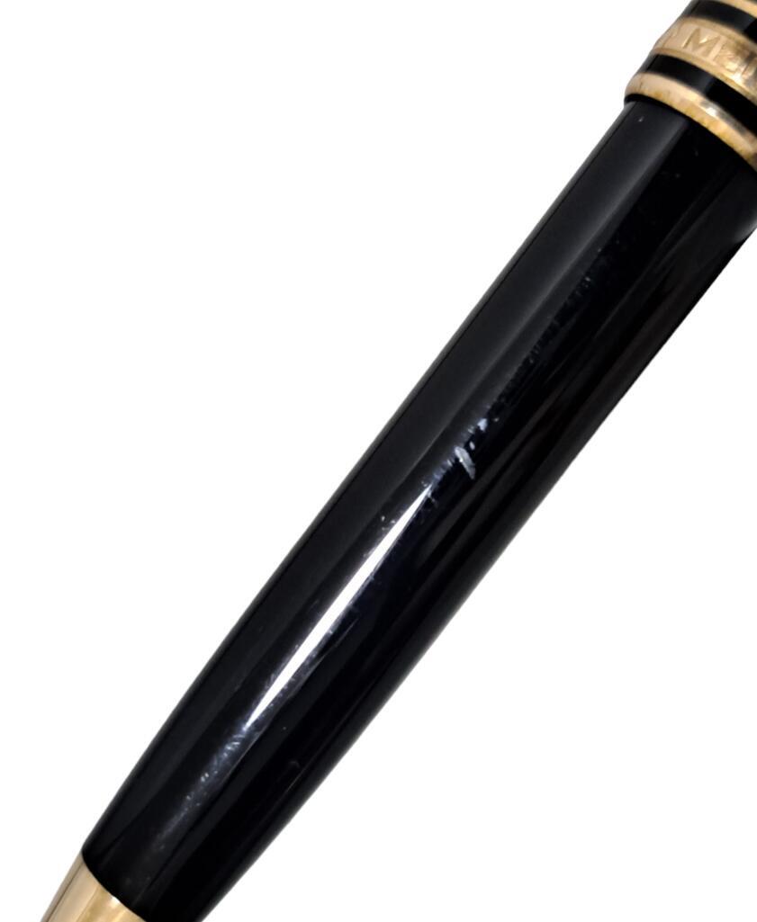 From Japan Authentic MONT BLANC Meisterstuck Ballpoint Pen Black GP Gold UNISEX