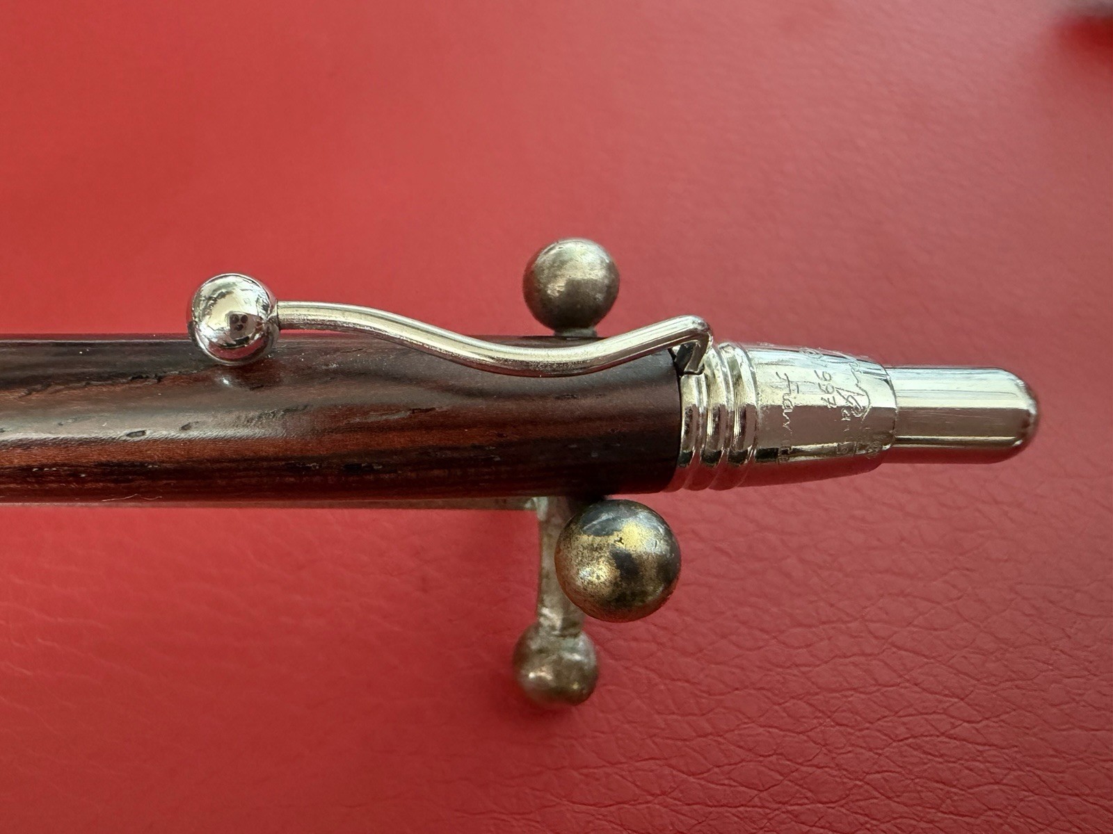 JEAN PIERRE LEPINE Indigo Ballpoint Pen Natural Wood France Vintage 1997