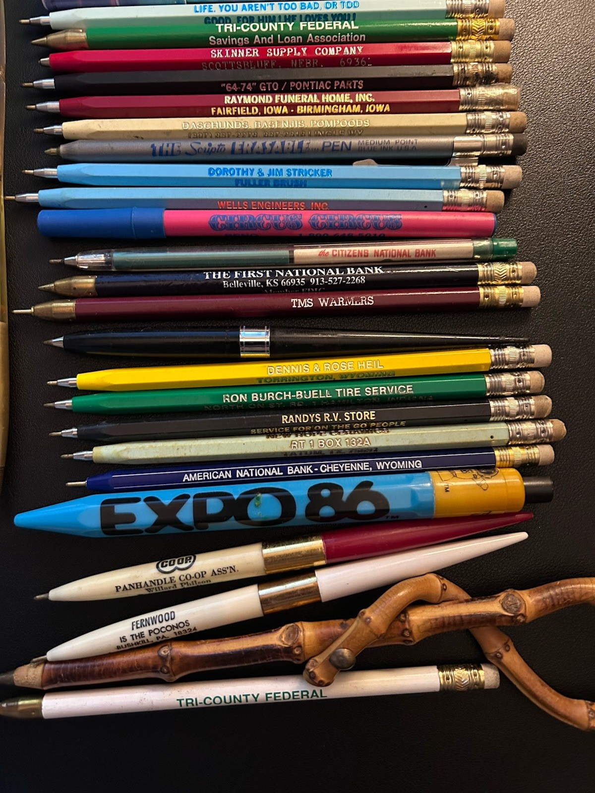 LOT (161 pcs) Advertising Ballpoint Stick Hotel Desk Pens