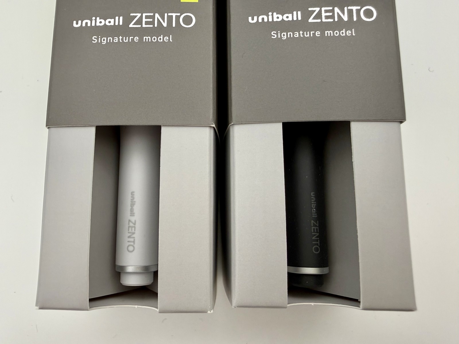 MITSUBISHI PENCIL uniball ZENTO Signature Model Silver Metallic Black Set Japan