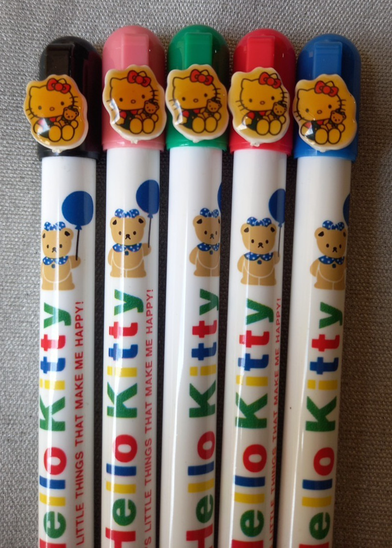 SANRIO Ballpoint Pen «Hello Kitty» Clip&Cap in 5 color (Charms on Clip).