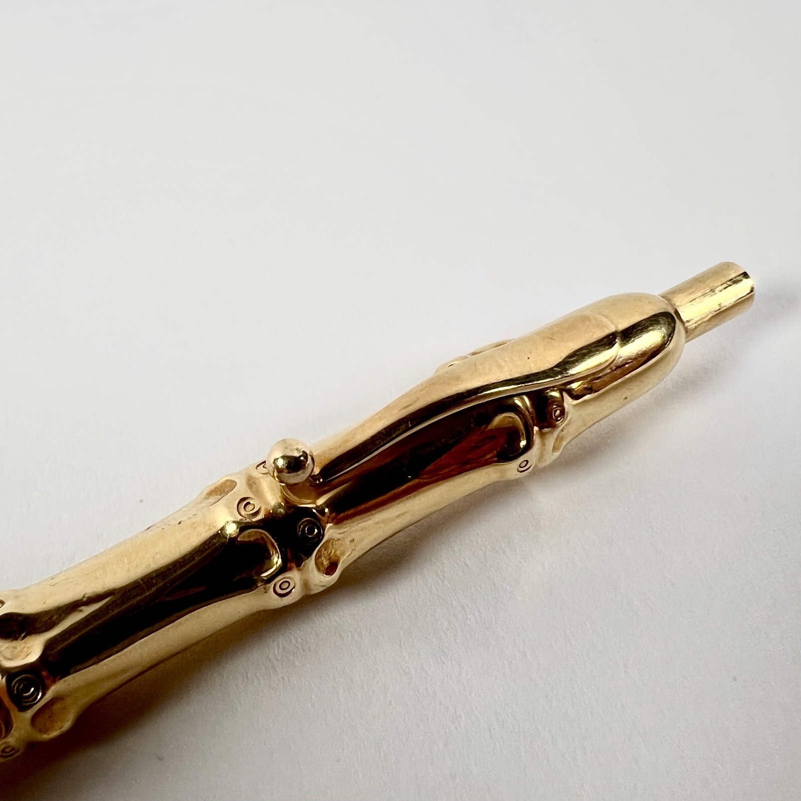Vintage 1940’s Louis Tamis Bamboo Pen 14K Solid Yellow Gold