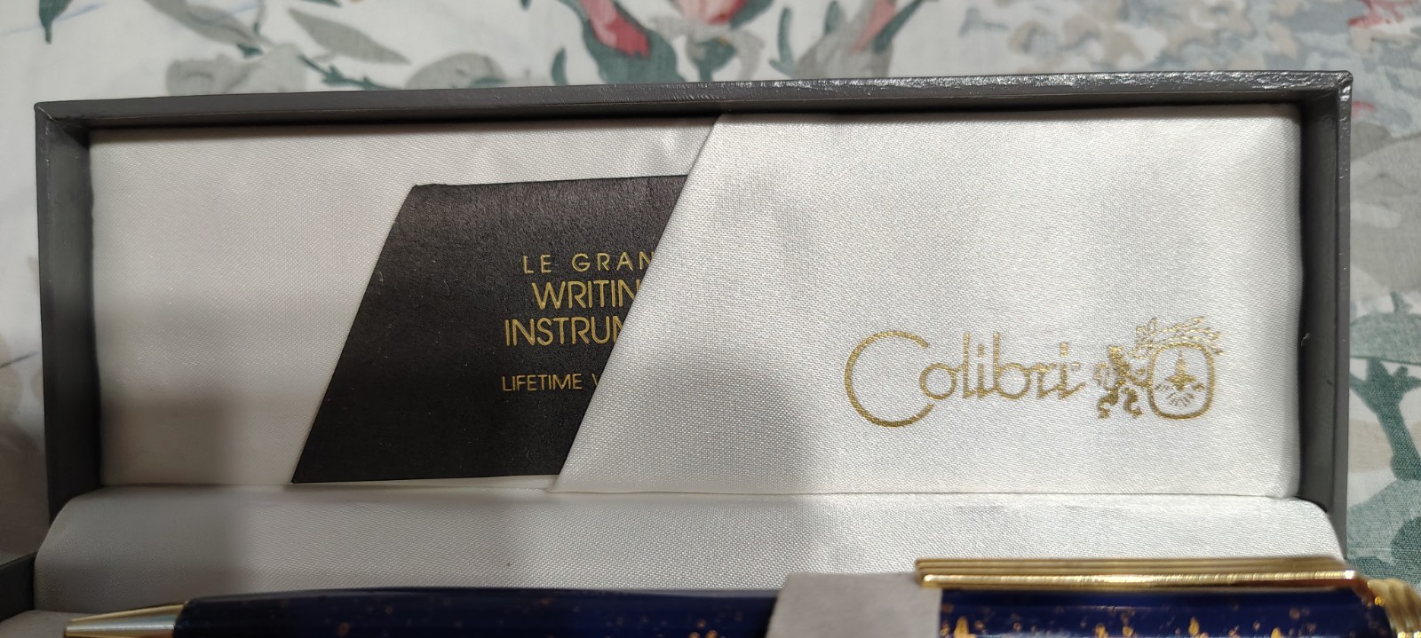Over Size Colibri ROC Blue & Gold Trim Ball Point Pen