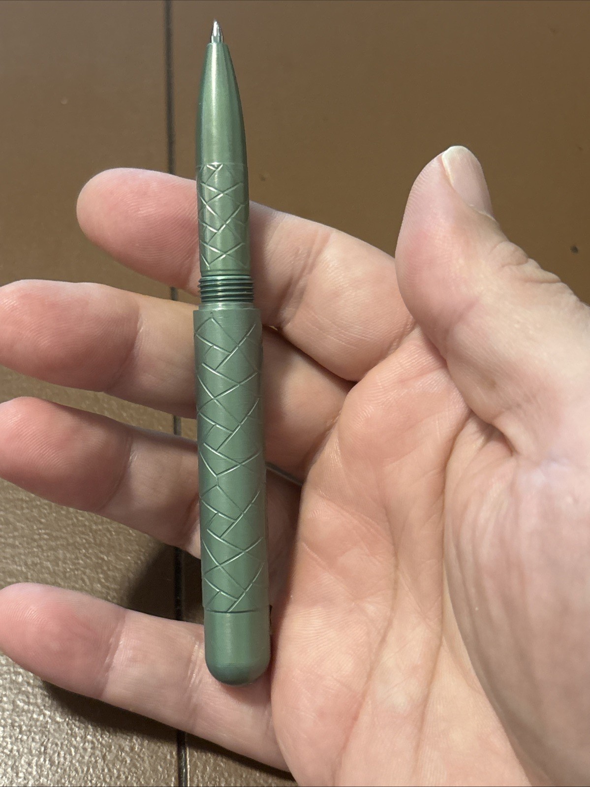 Maratac Countycomm Full Titanium Embassy Pen Custom Green Purple Anodization 665