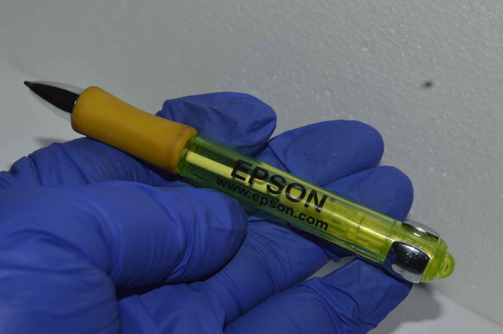 EPSON Promotional Ballpoint Pen Ergonomic Grip Lt Green Translucent Tested