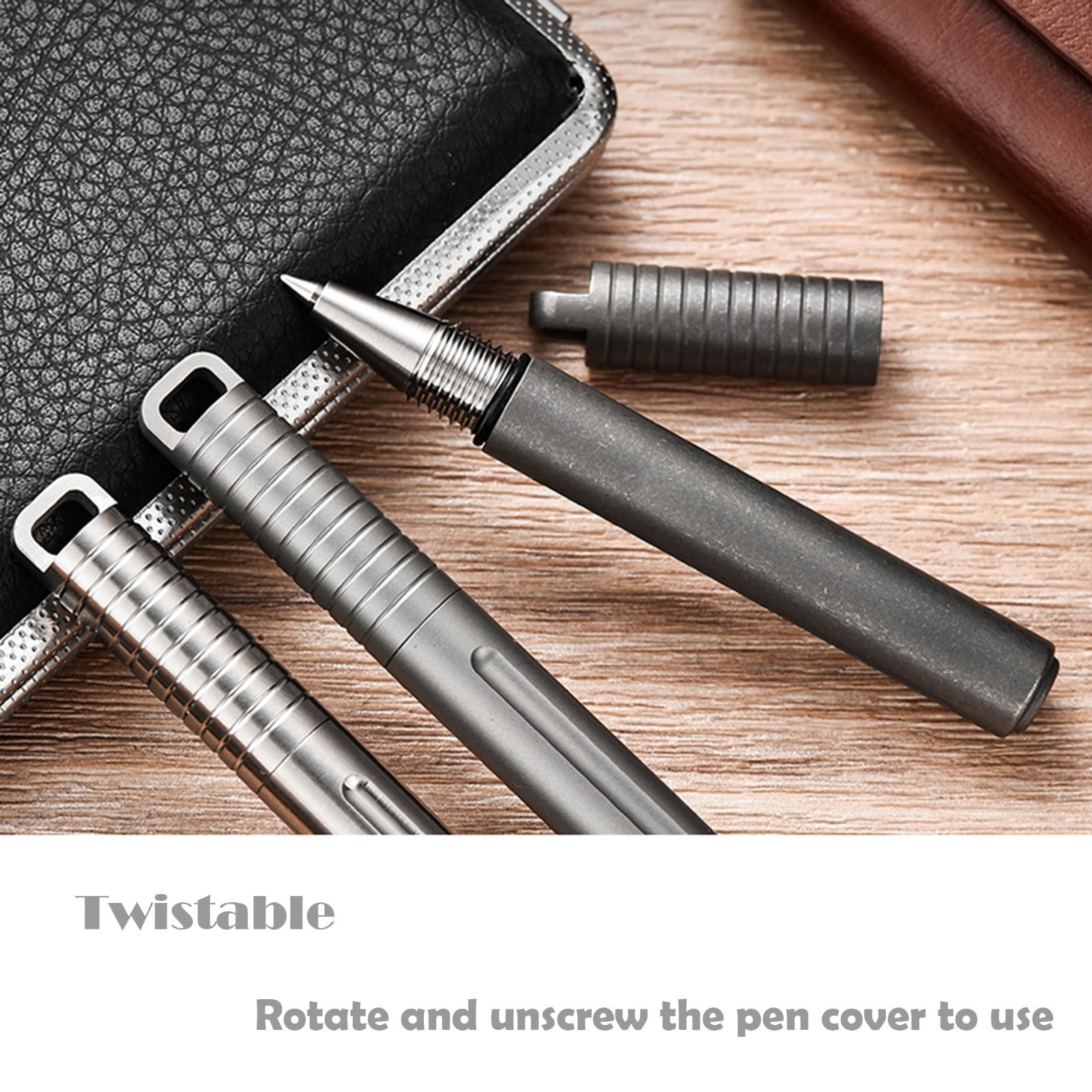 Compact Titanium Mini Ballpoint Pen 3.15″ Pocket Size for Everyday Carry, EDC