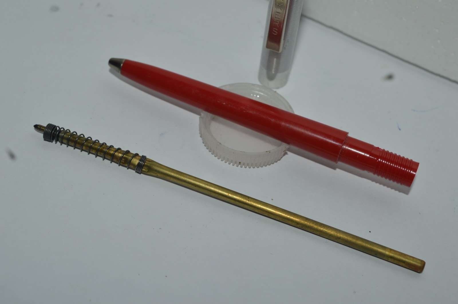 BANKERS Ballpoint Pen Red Plastic Barrel Metal Cap Made In USA Circa 1970s