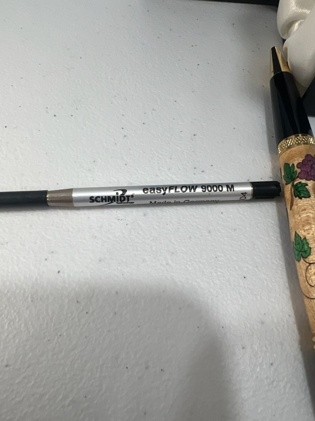 Handcrafted Wine-Themed Wood Ballpoint Pen with Schmidt Refill & Gift Box