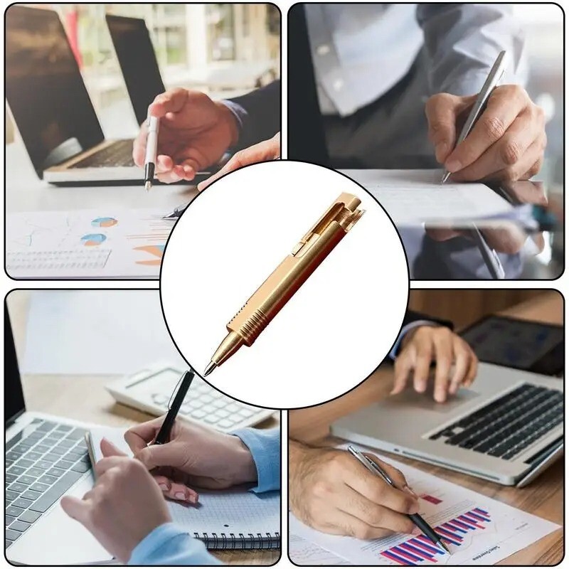 Mini Metal Ballpoint Pens For Journaling Brass Short Ballpoint Pens