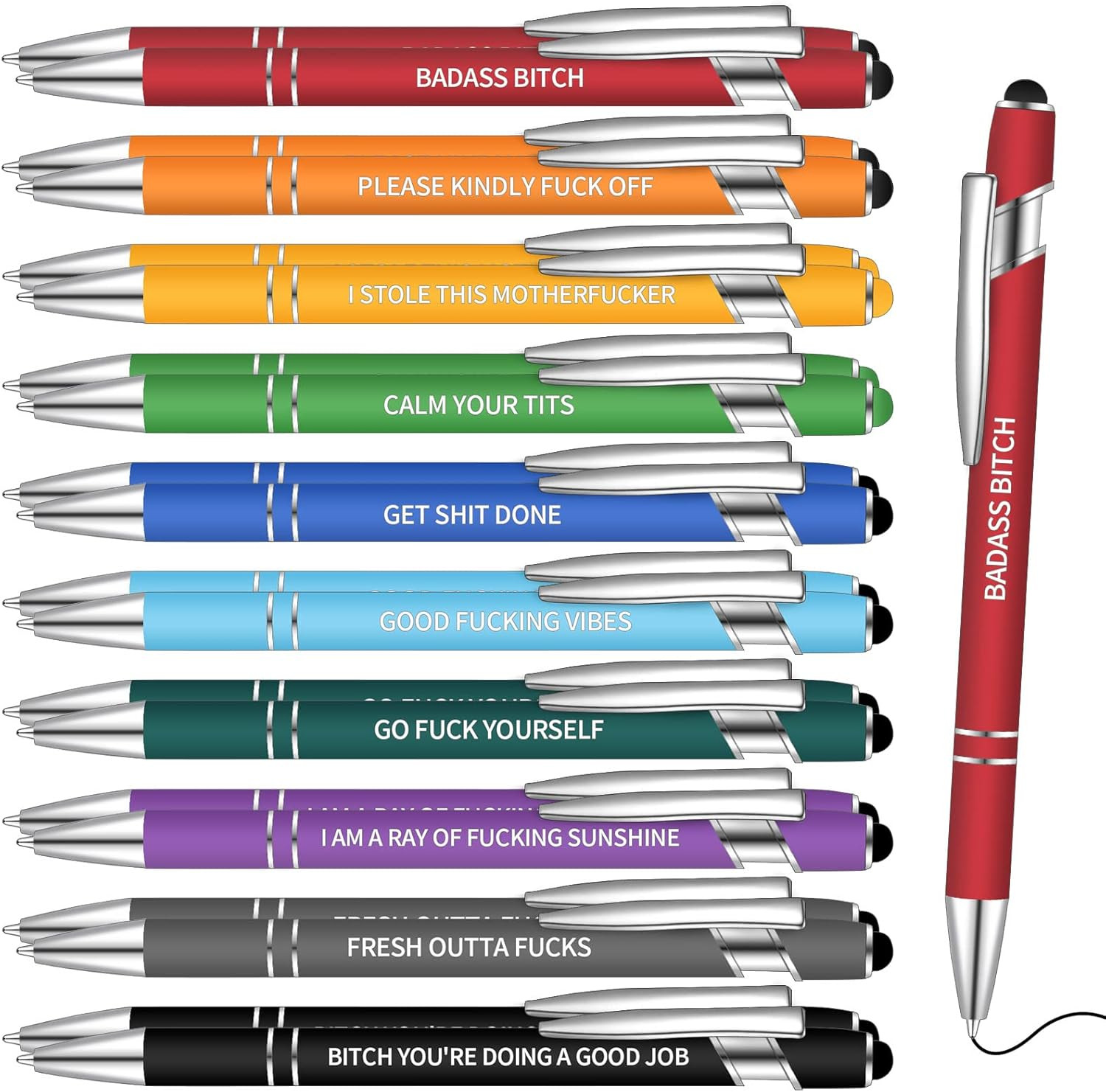 Sinmoe 20 Pcs Funny Pens for Coworker Snarky Complaining Negative Passive
