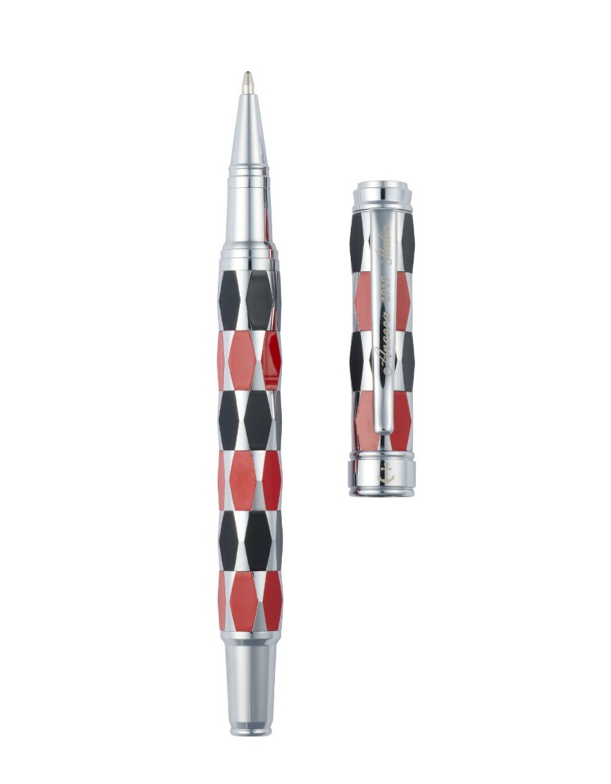 Ancora Masquerade Red Dark Blue Enamel Pen Limited Edition 88 Italy New Numbered