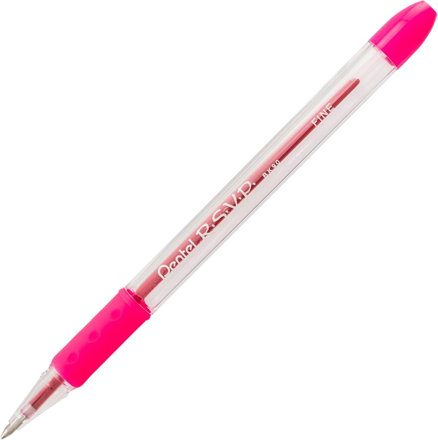 Durable RSVP 0.7mm Pink Ink Ballpoint Pen Set, 12 Count with Refillable Options