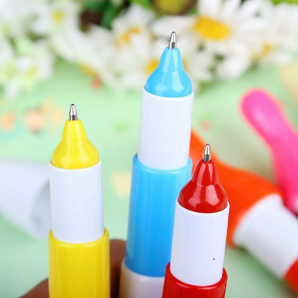 30pcs Bowling Ballpoint Pen Cute Cartoon Retractable Ball Pen Random Color
