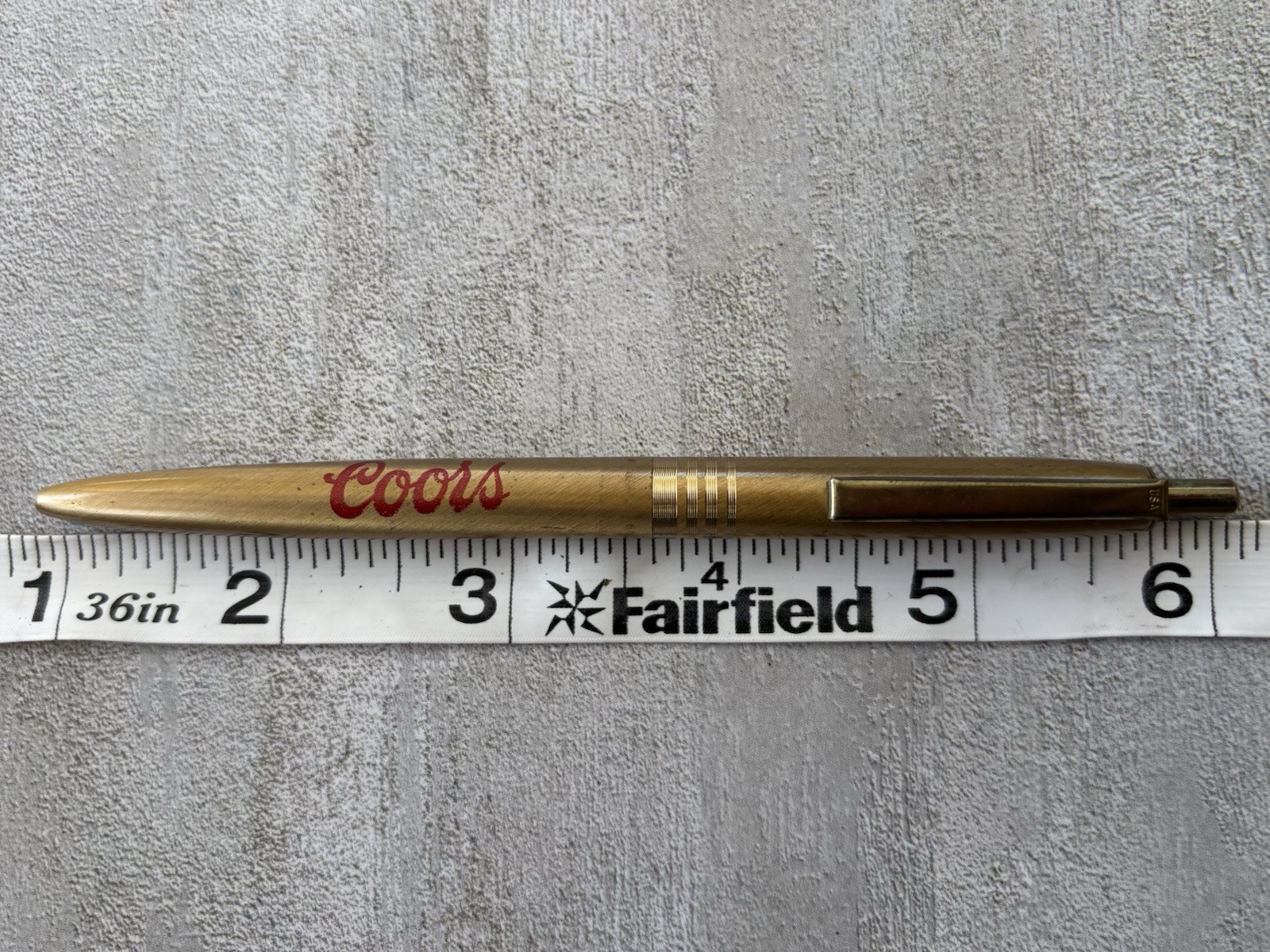 Vintage COORS All Metal Pen USA Red Lettering Beer Alcohol Advertising ~Dry Ink~