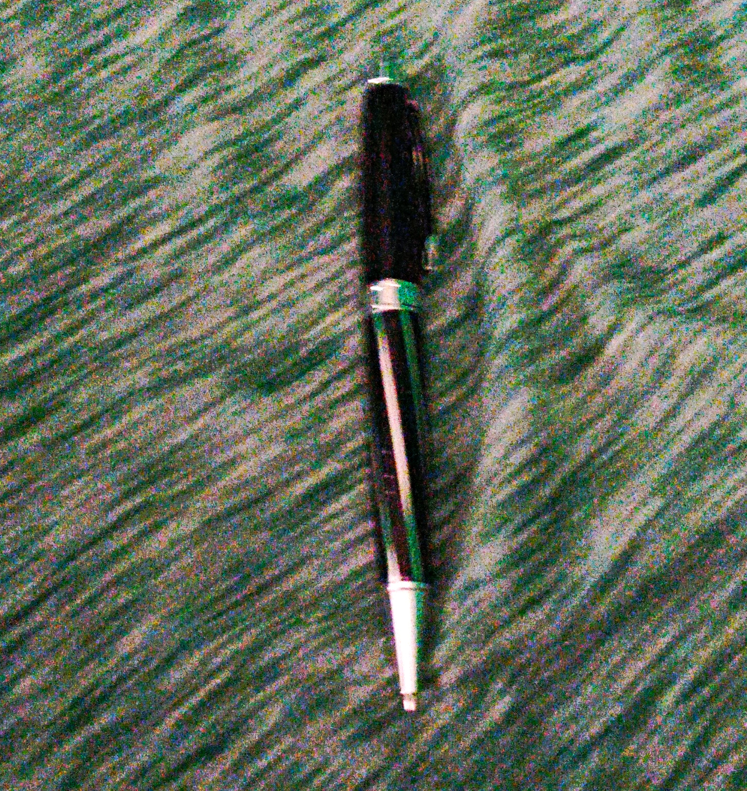 Black & Silver Metal Ballpoint Pen with Chrome Trim, Black Ink Color