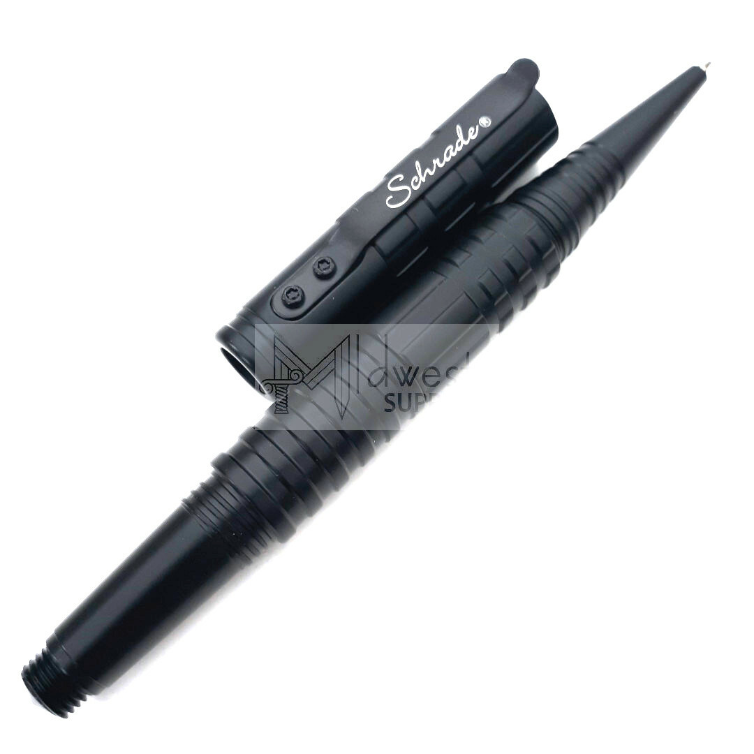 Schrade Survival Tactical Pen 6061 T6 Aluminum Housing w/Stainless Pocket Clip