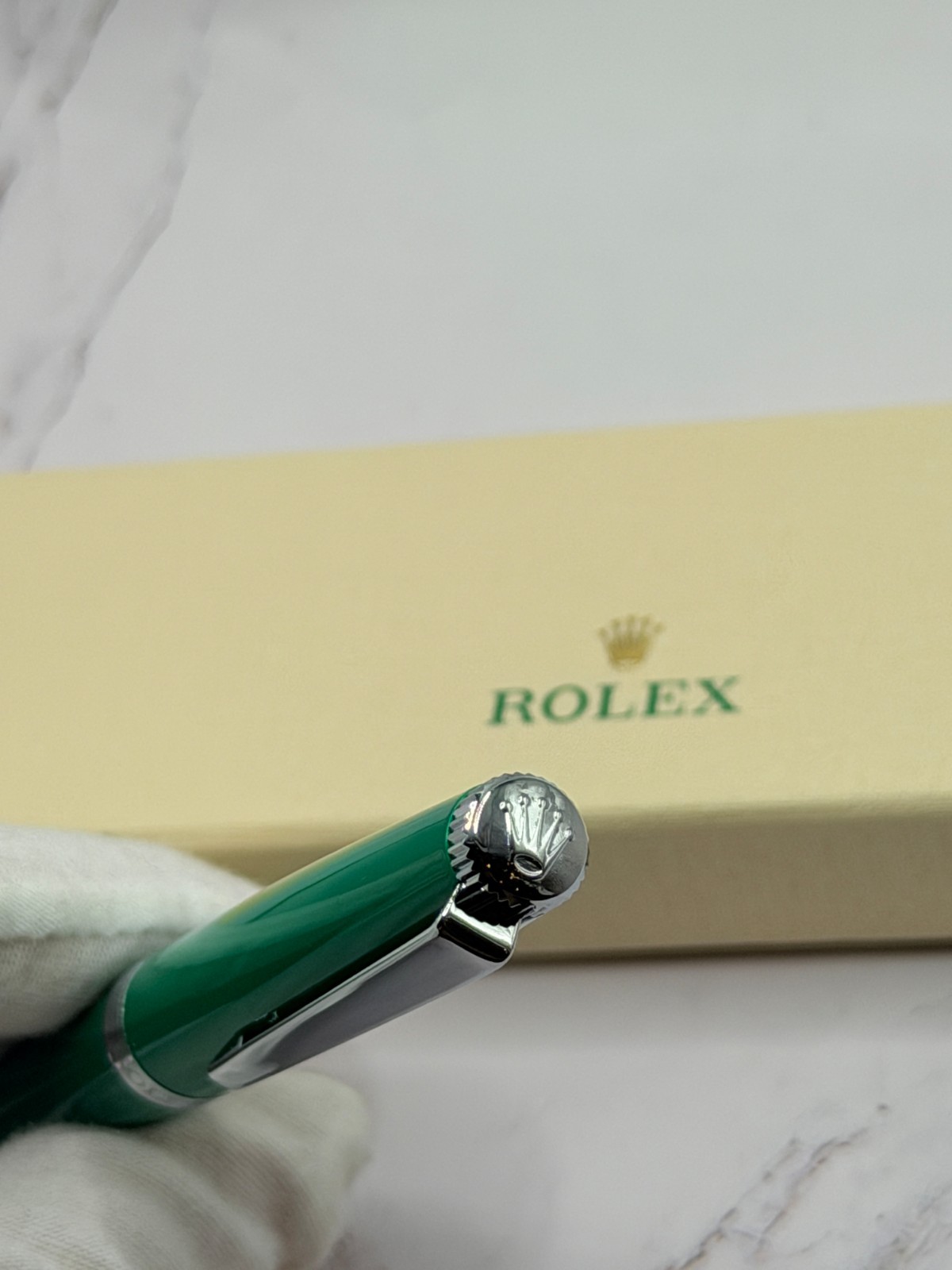 Rolex Green Emerald Emblem Twist Ballpoint Pen AD VIP Gift