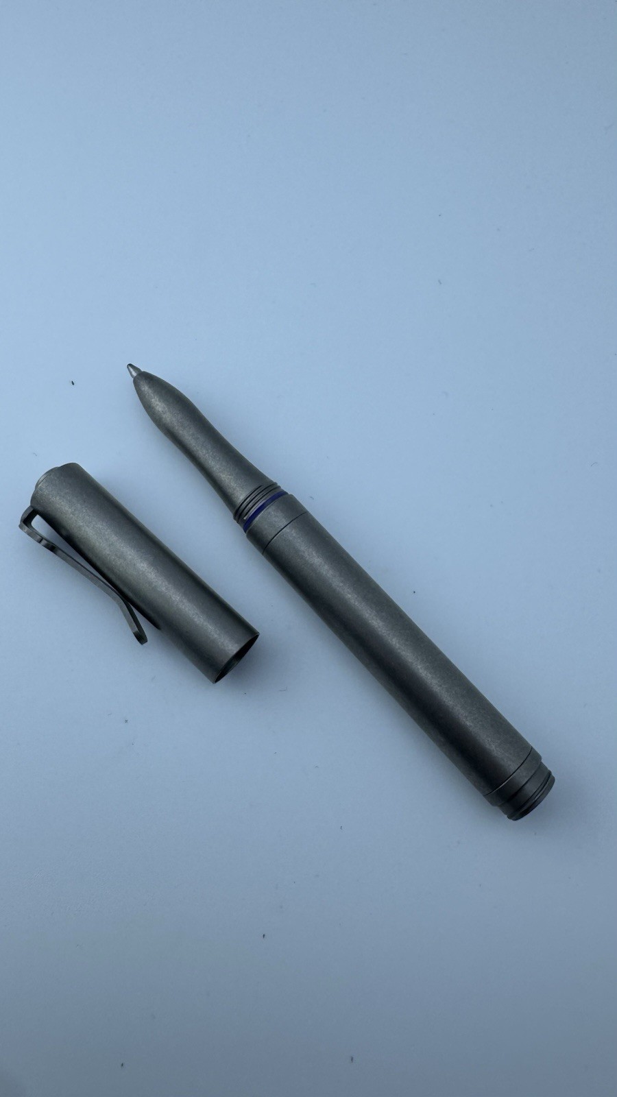 Original Chaves Knives Roller Ball Point Grey Titanium Screw Top Pen