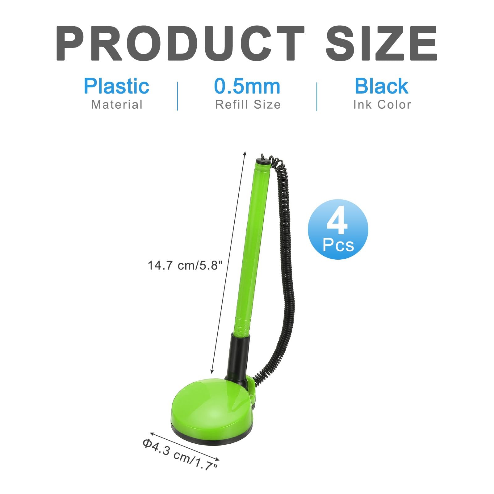 4 Pcs Secure Pen with Adhesive Chain and Security Pen Holder, Reception Count…