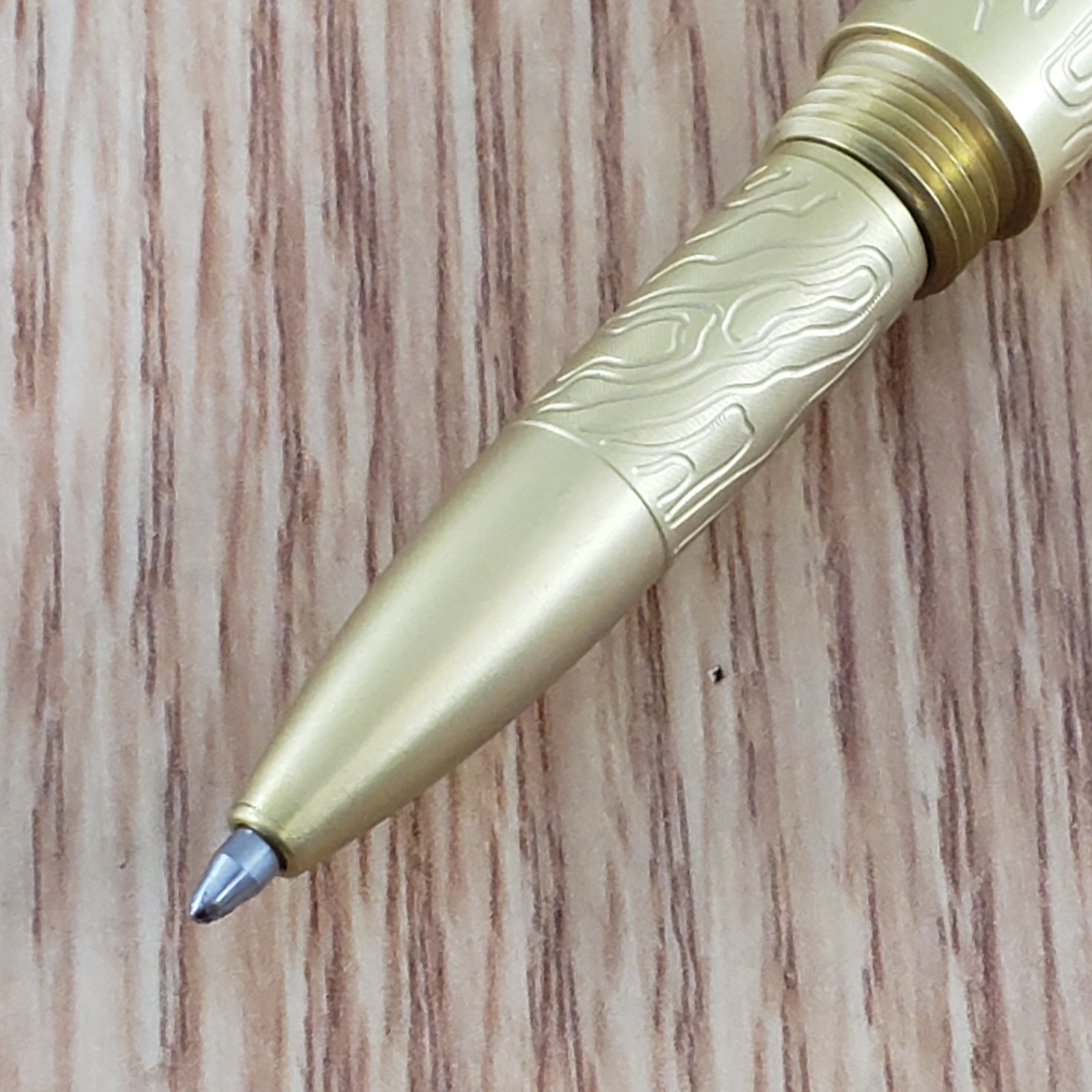 Maratac Embassy Pen Brass One Piece Construction Comes In Plastic Tube