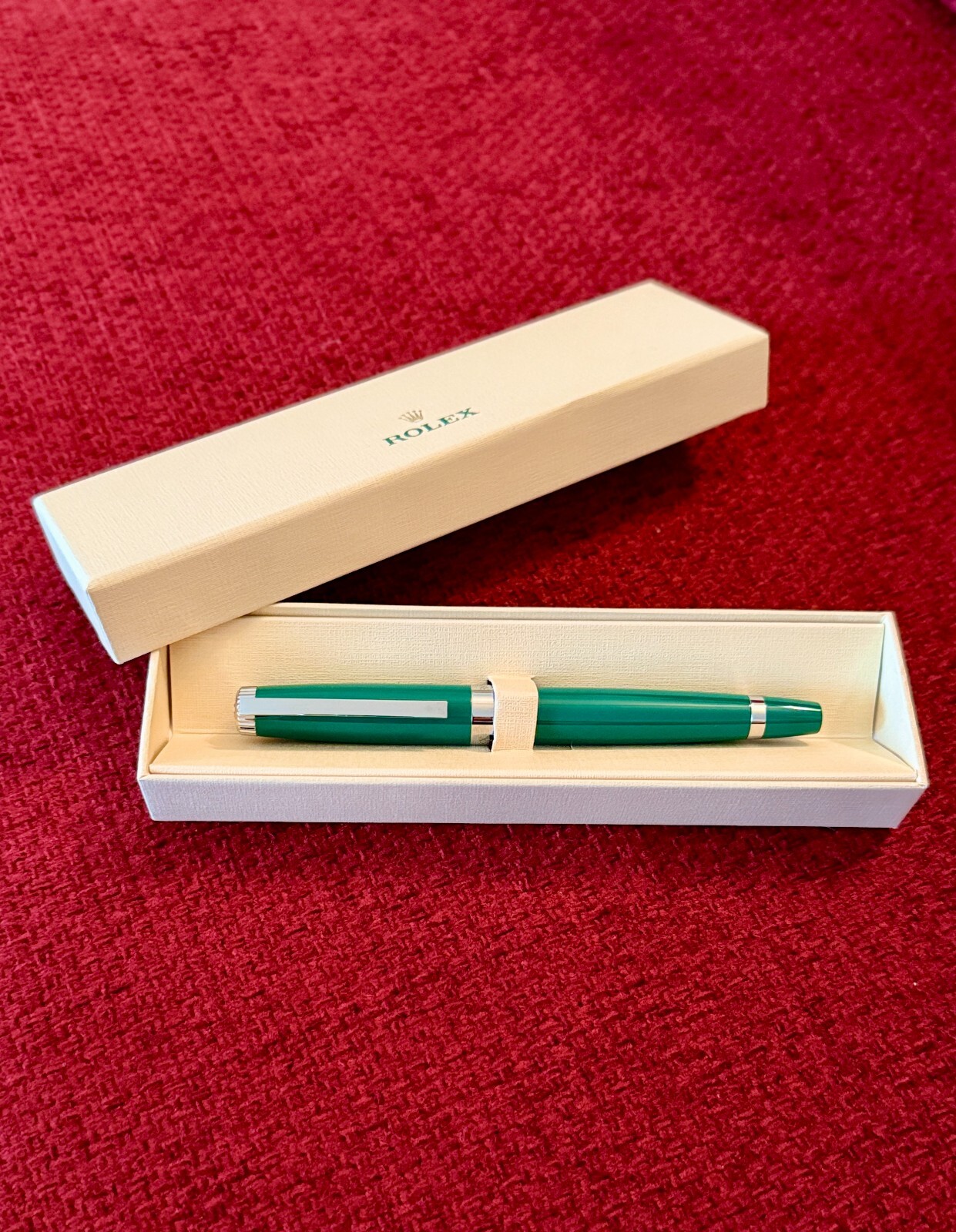 Rolex AD VIP GIFT Emerald Executive Green Rollerball Pen, New In Box, Refillable