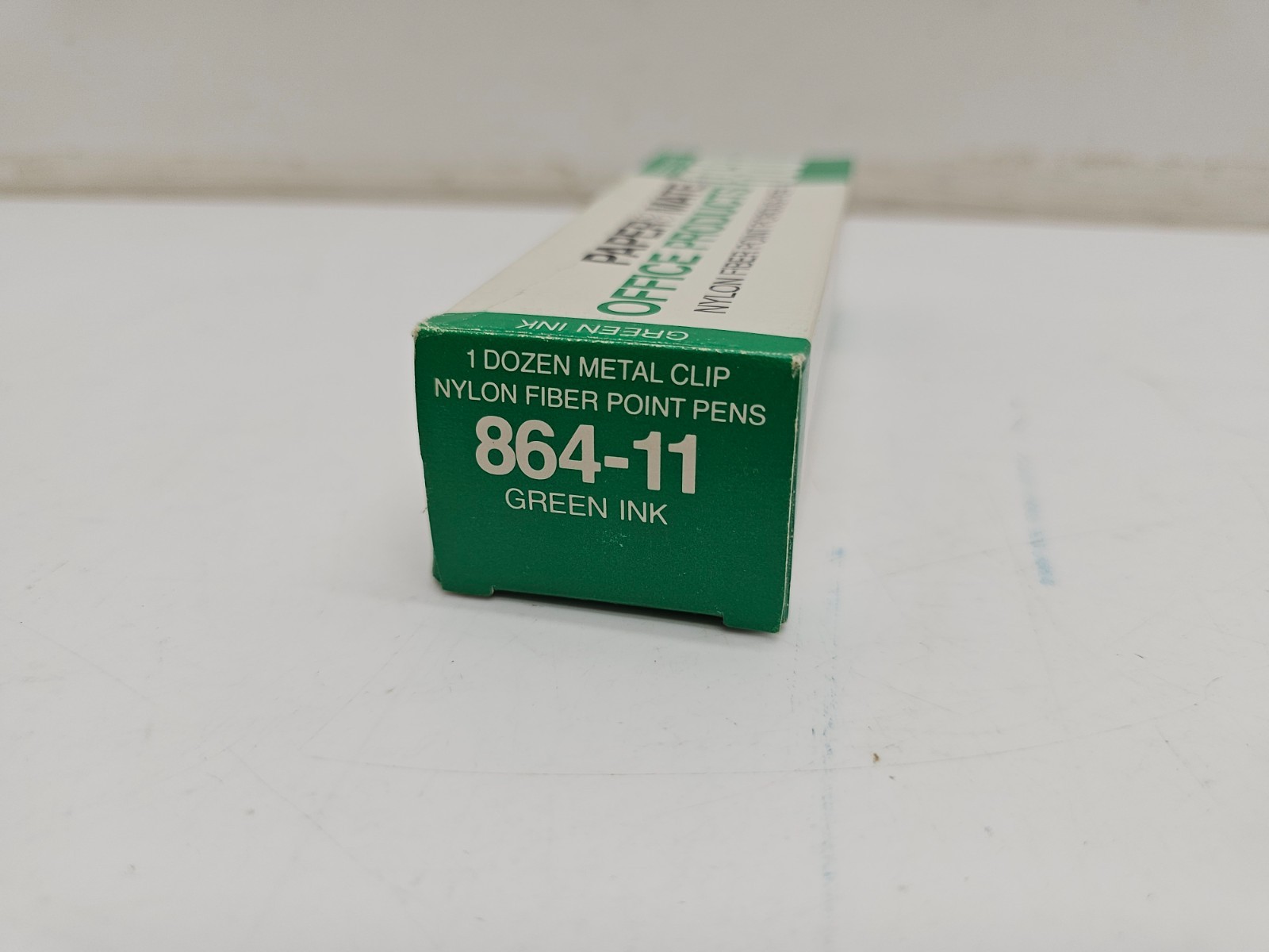 Paper Mate 860 Nylon Pens Green Ink 1 Dozen Vintage NOS *Dry Ink* For Display