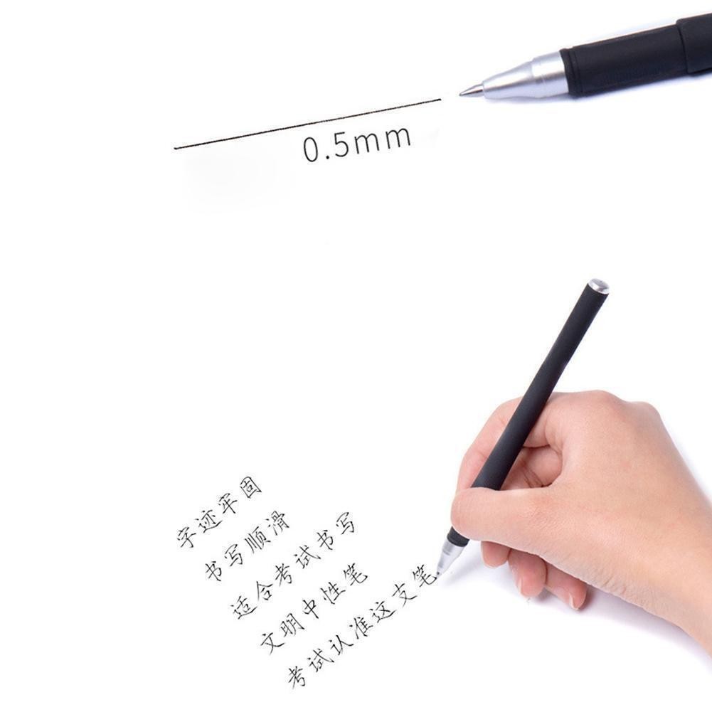 1PC Black Gel Pen Full Matte Water 0.5 Pens Writing Stationery Supply Office US@