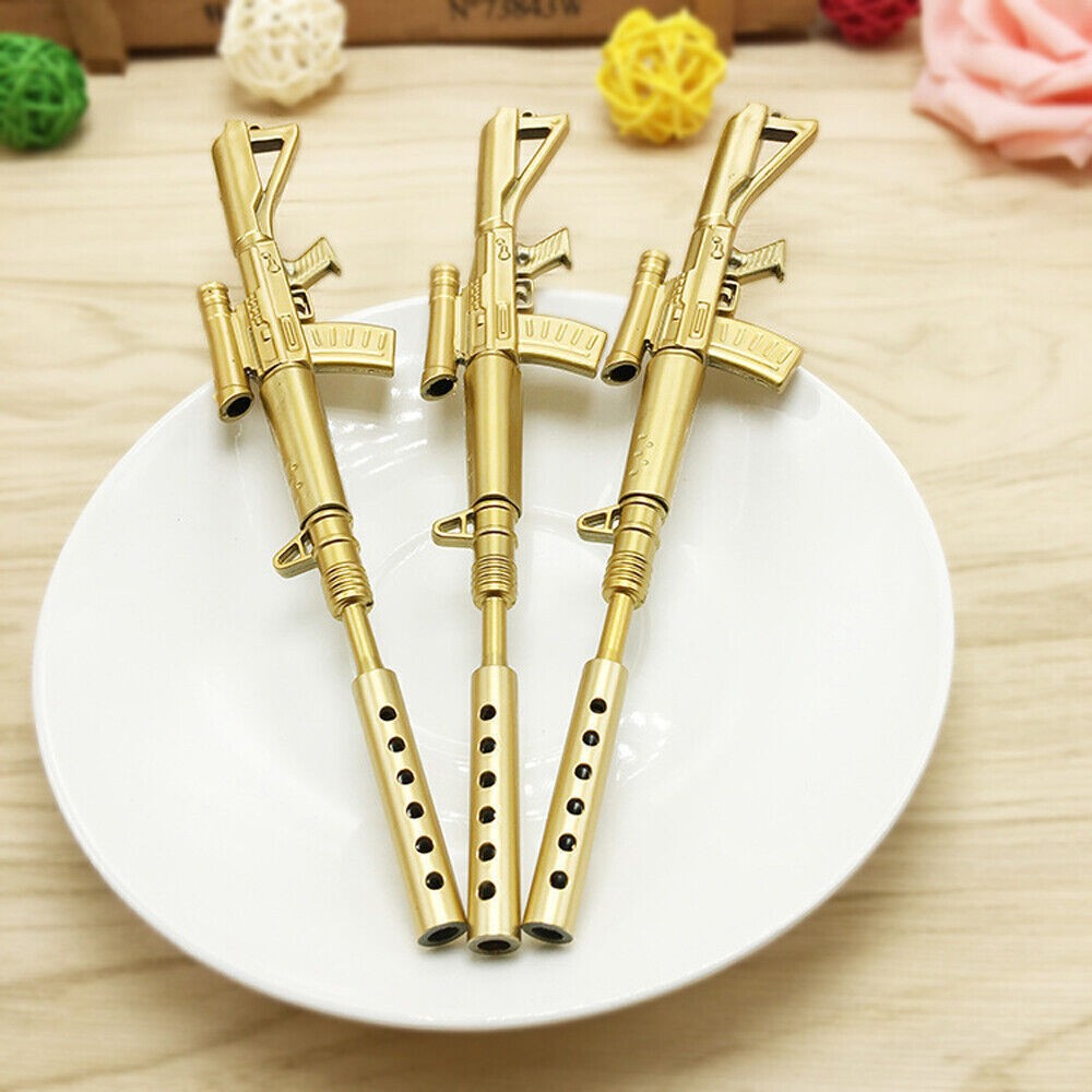 1Pc Rifle Shape Ballpoint Pen Black Ink Stationery Ball Point Novelty Pen NEW!