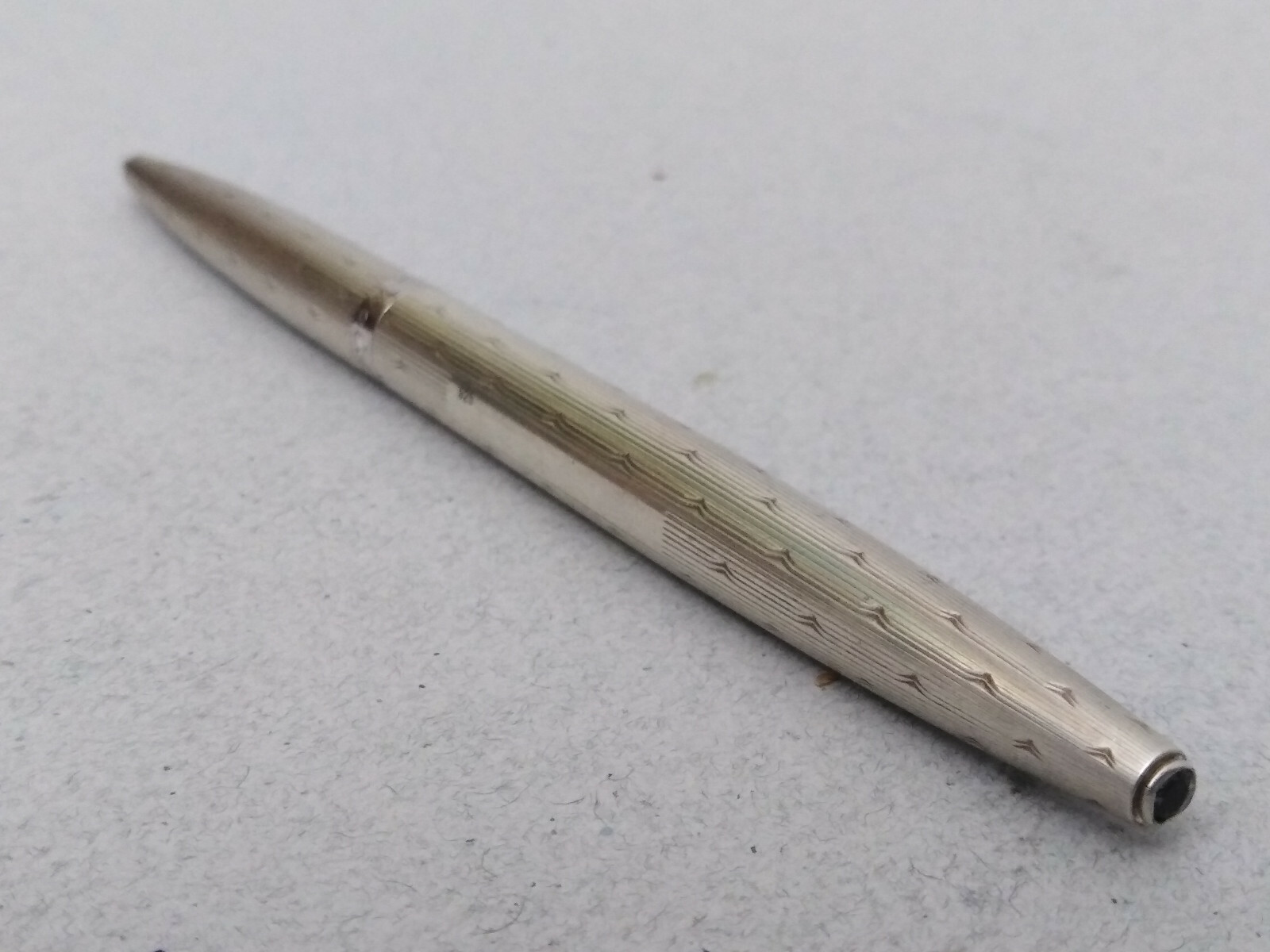 RARE UNIQUE WALDMANN STERLING SILVER 925 LADY BALLPOINT PEN BLUE STONE VINTAGE