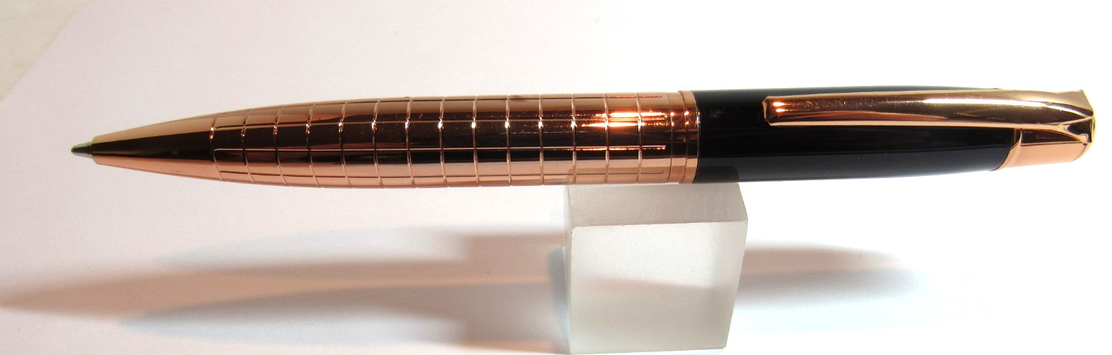TERZETTI ARMORE METAL BALLPOINT PEN-BLACK/COPPER-FREE POUCH