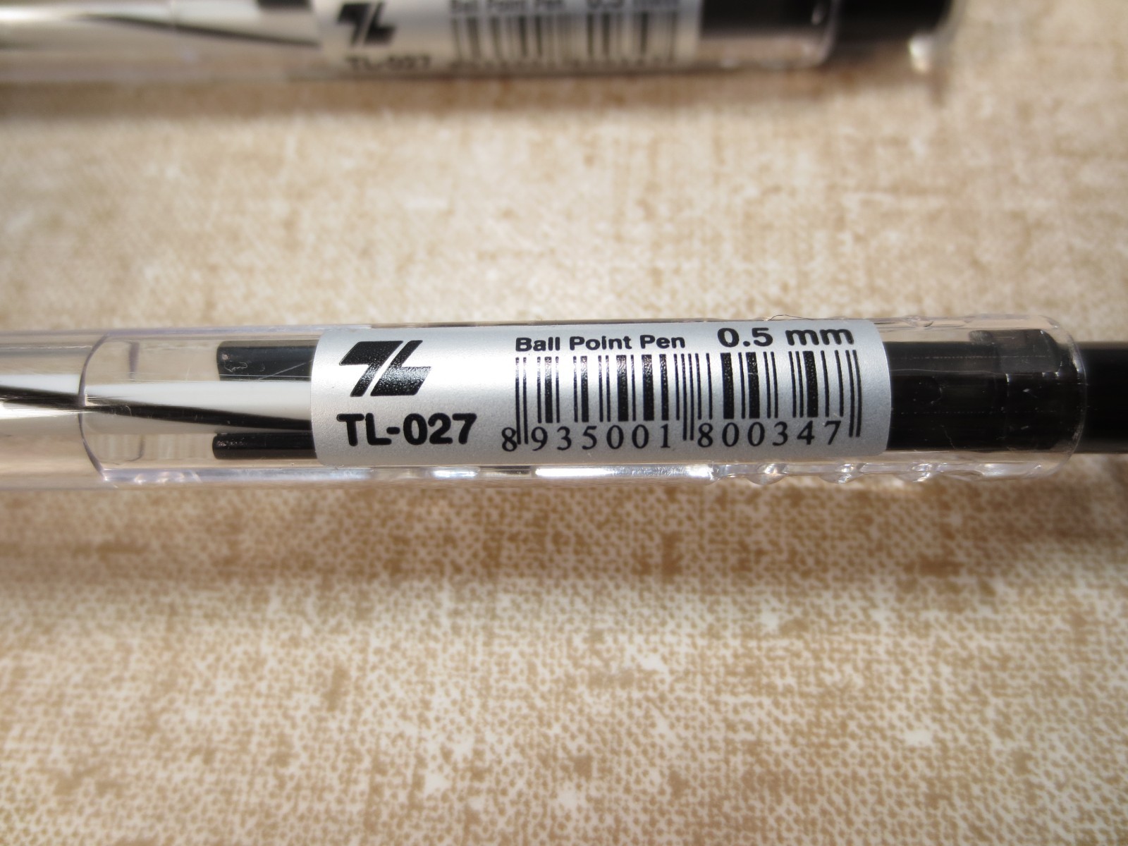 Thien Long TL-027 Retractable Ballpoint Pen 0.5mm tip Black Writing 10Pcs Chipy