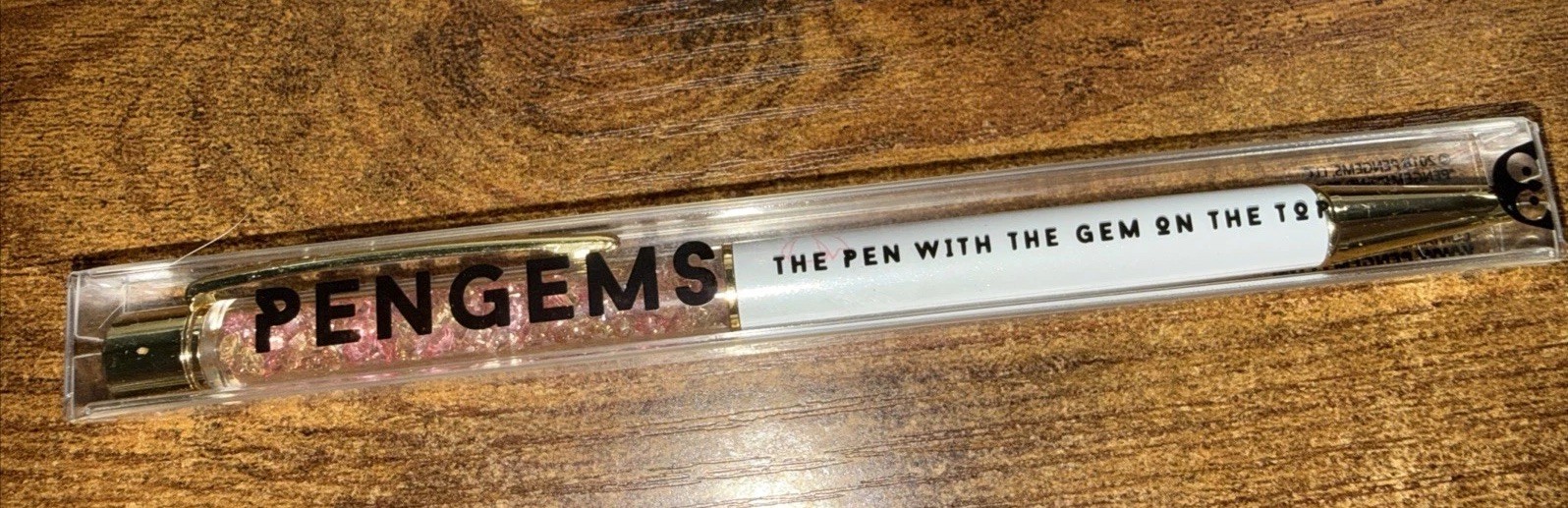 PenGems Pen with Gem – White w/ Gold tip
