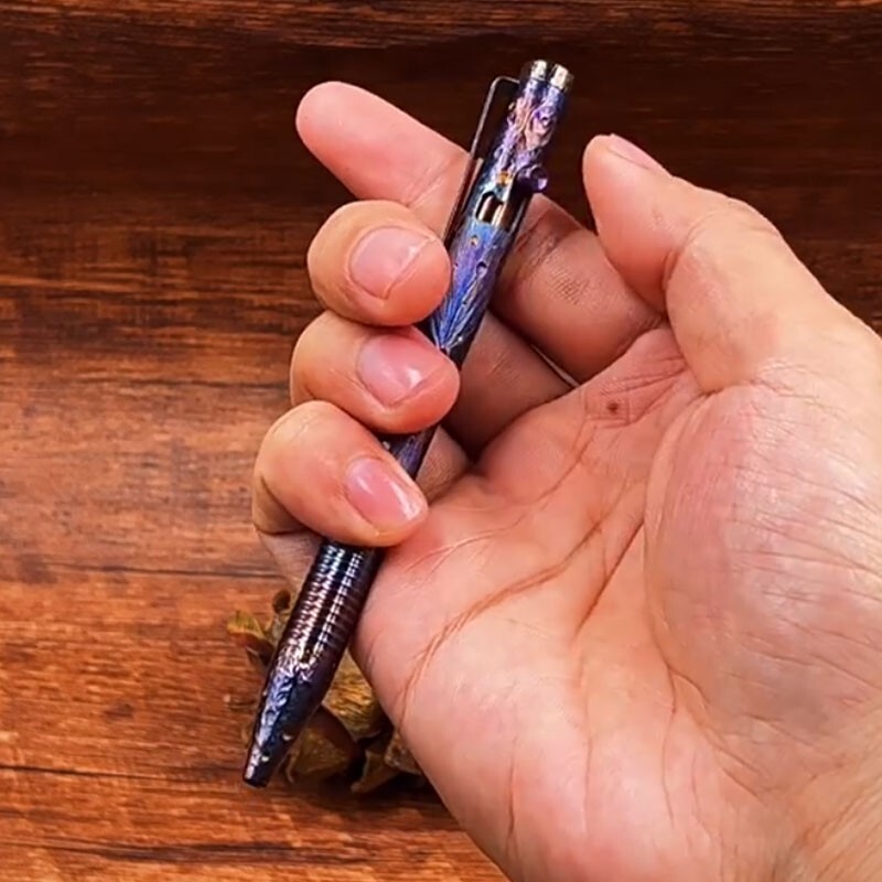 New Outdoor Titanium Alloy Bolt Action Pocket Signature Pen EDC Pen