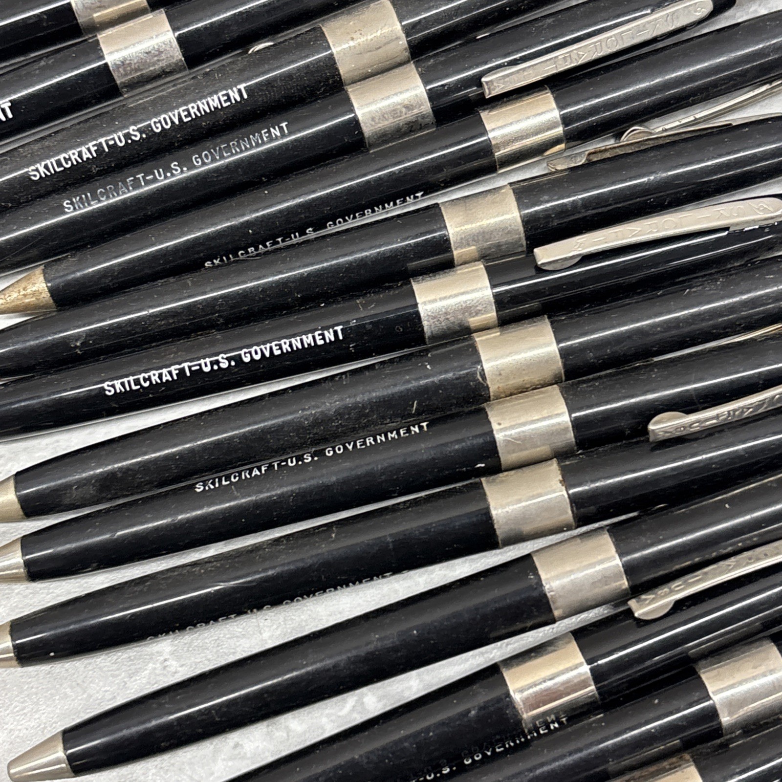 Lot 29 Vintage Skilcraft US Government Ball Pens Black Fine Retractable