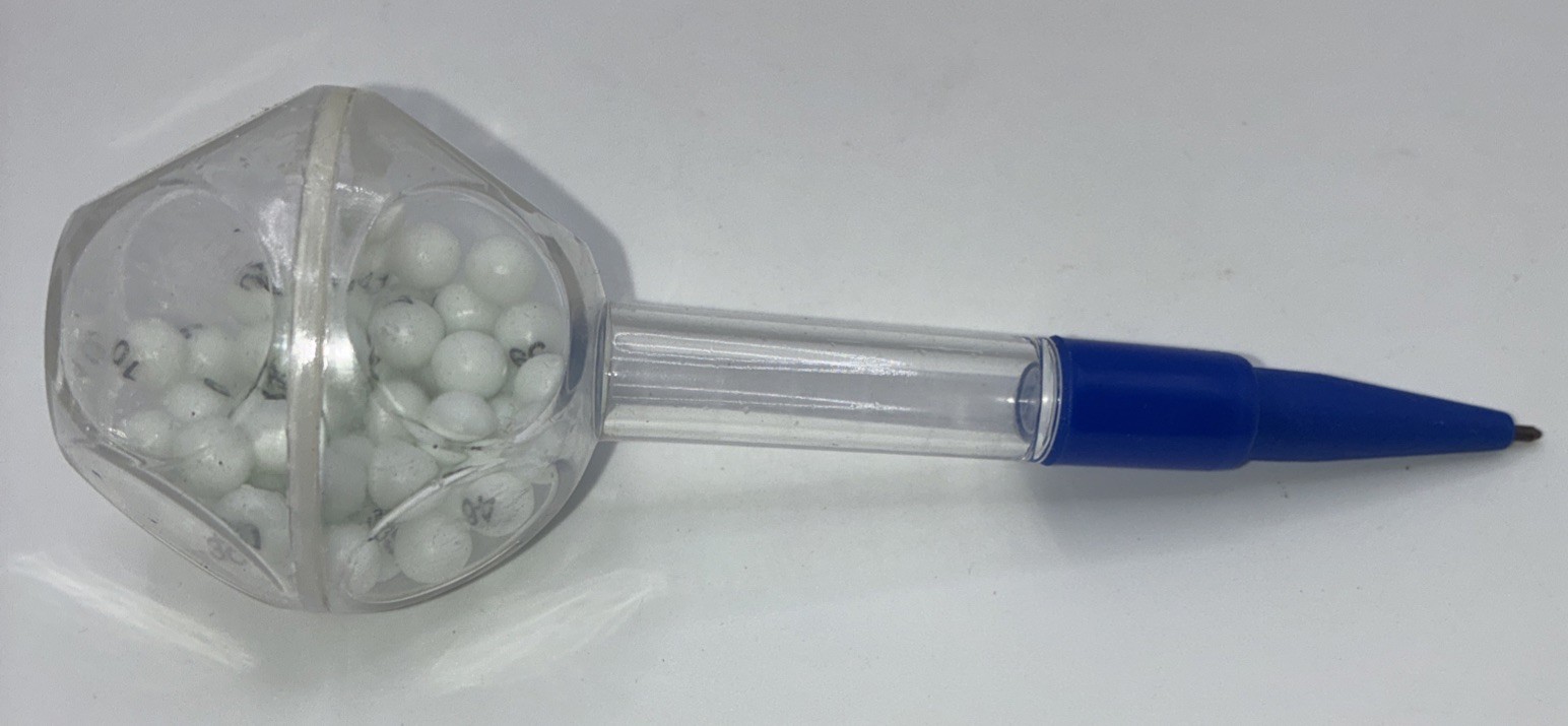 💥 Vintage Novelty Lotto Pen for Lottery Drawing Numbers from~ One to Fifty F/SH