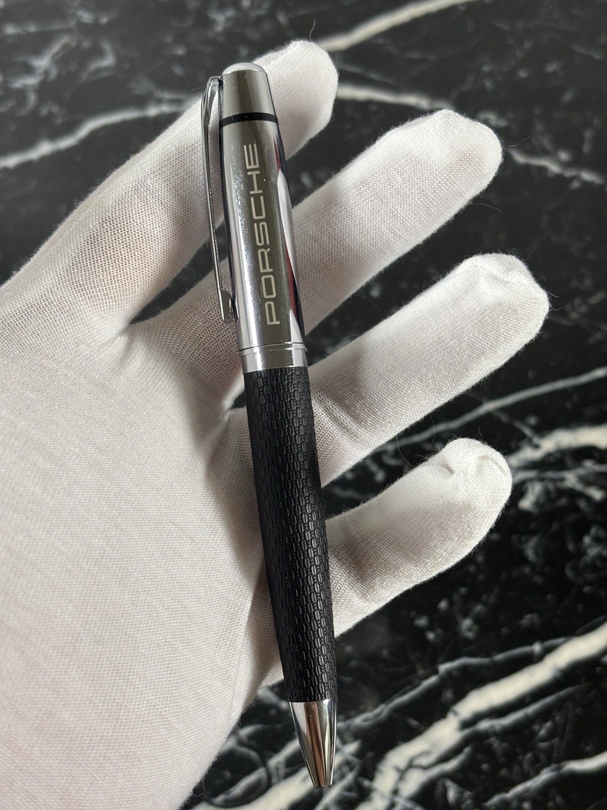 Porsche Silver Ballpoint Pen Black Ink