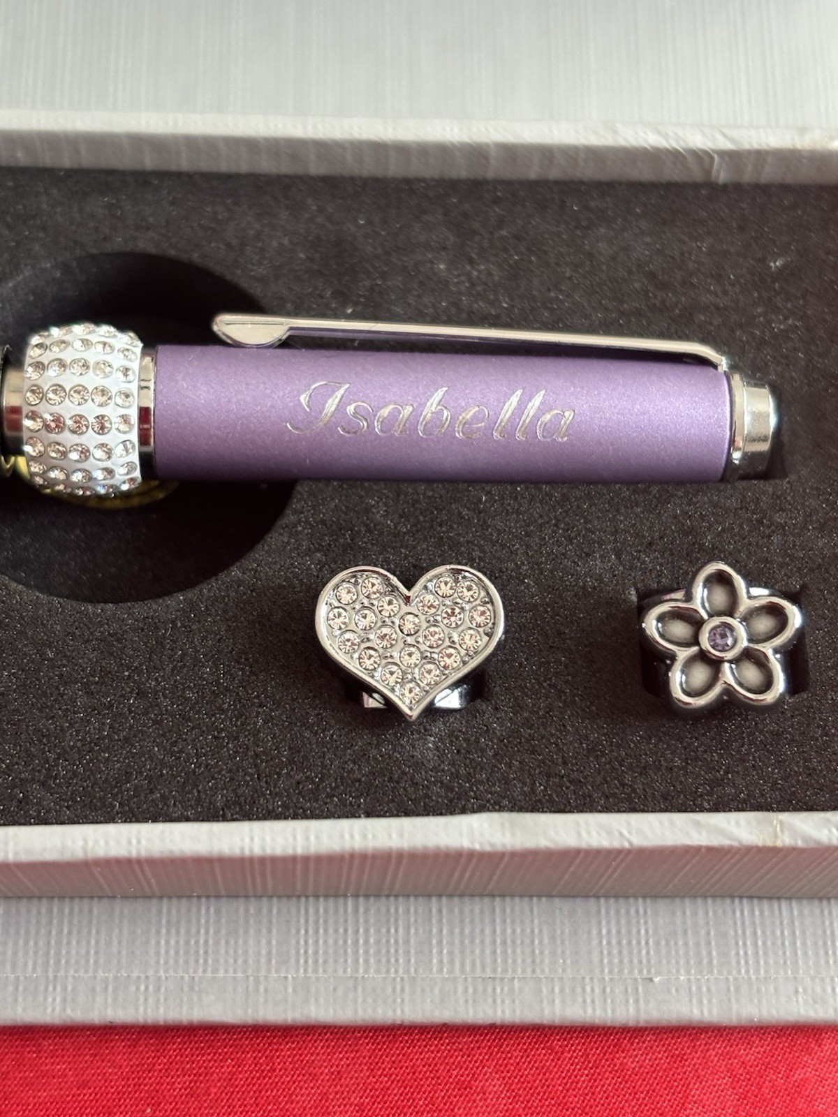 Things Remembered Lavender Interchangeable 3 Charm Pen