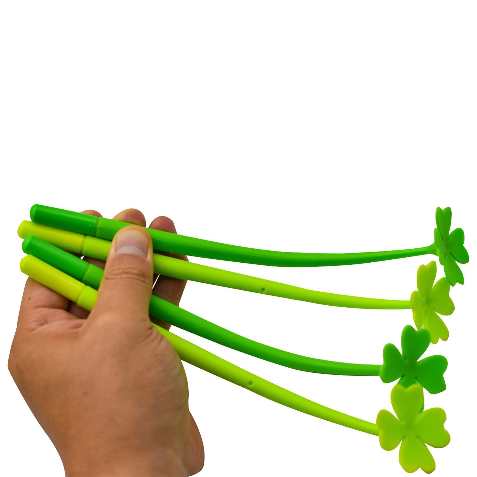 Four Leaf Clover Ballpoint Pen 12 Pieces Set 0.5mm Black Ink Gel Stationery