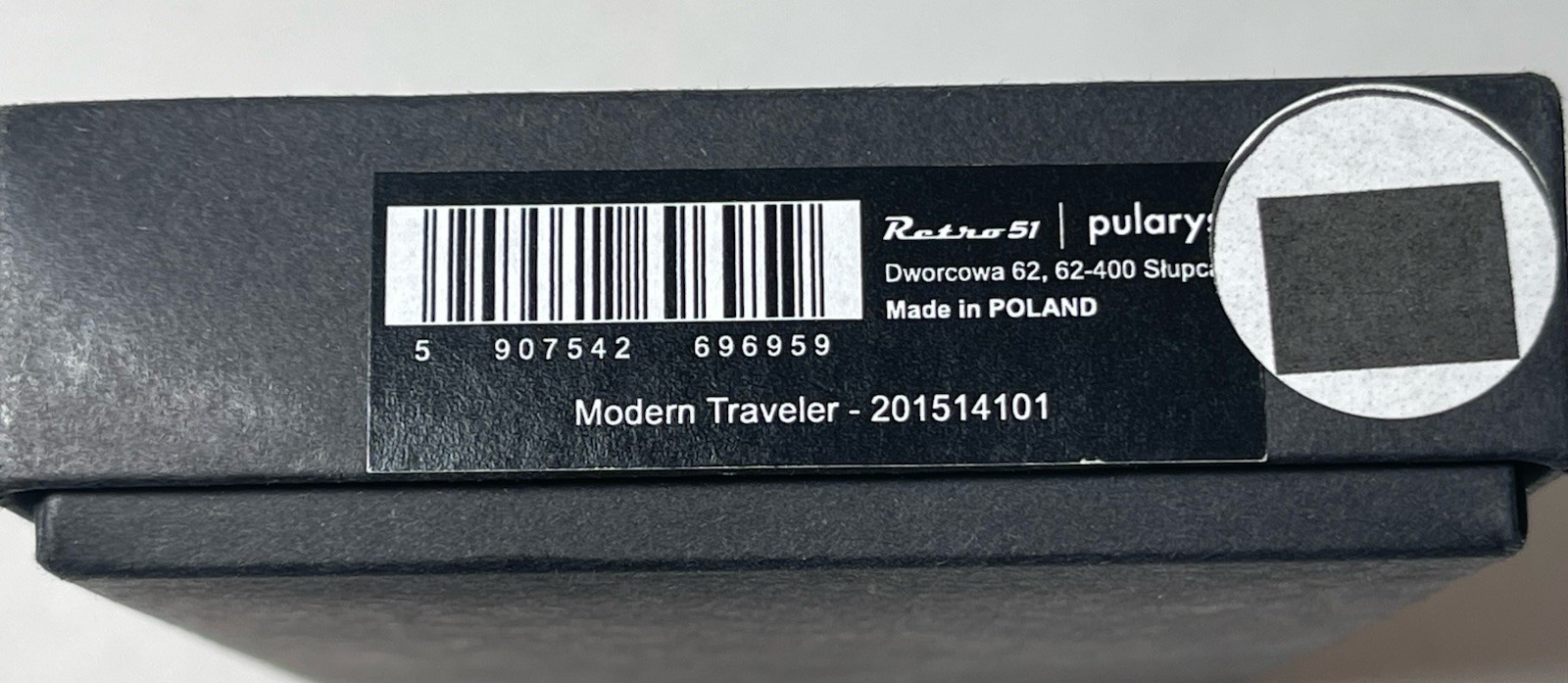 Retro 51 Pularys Modern Traveler Set Black Leather w/ Stealth Ballpoint Pen -NEW