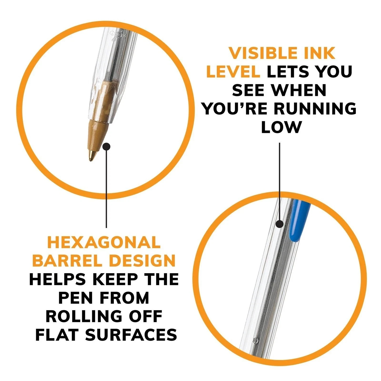Pack of 10 Ballpoint Pen – Blue Ink Ball Point Pens for Office Writing School