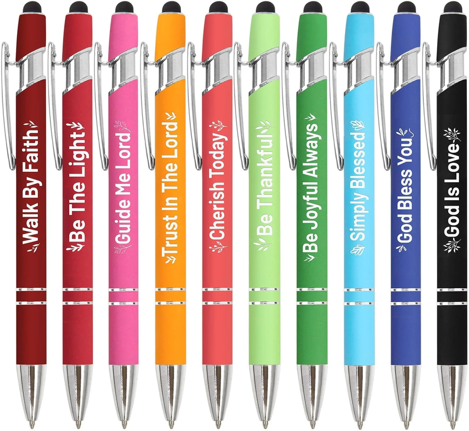 10PCS Christian Bible Verse Ballpoint Pens Inspirational Religious Office Gifts