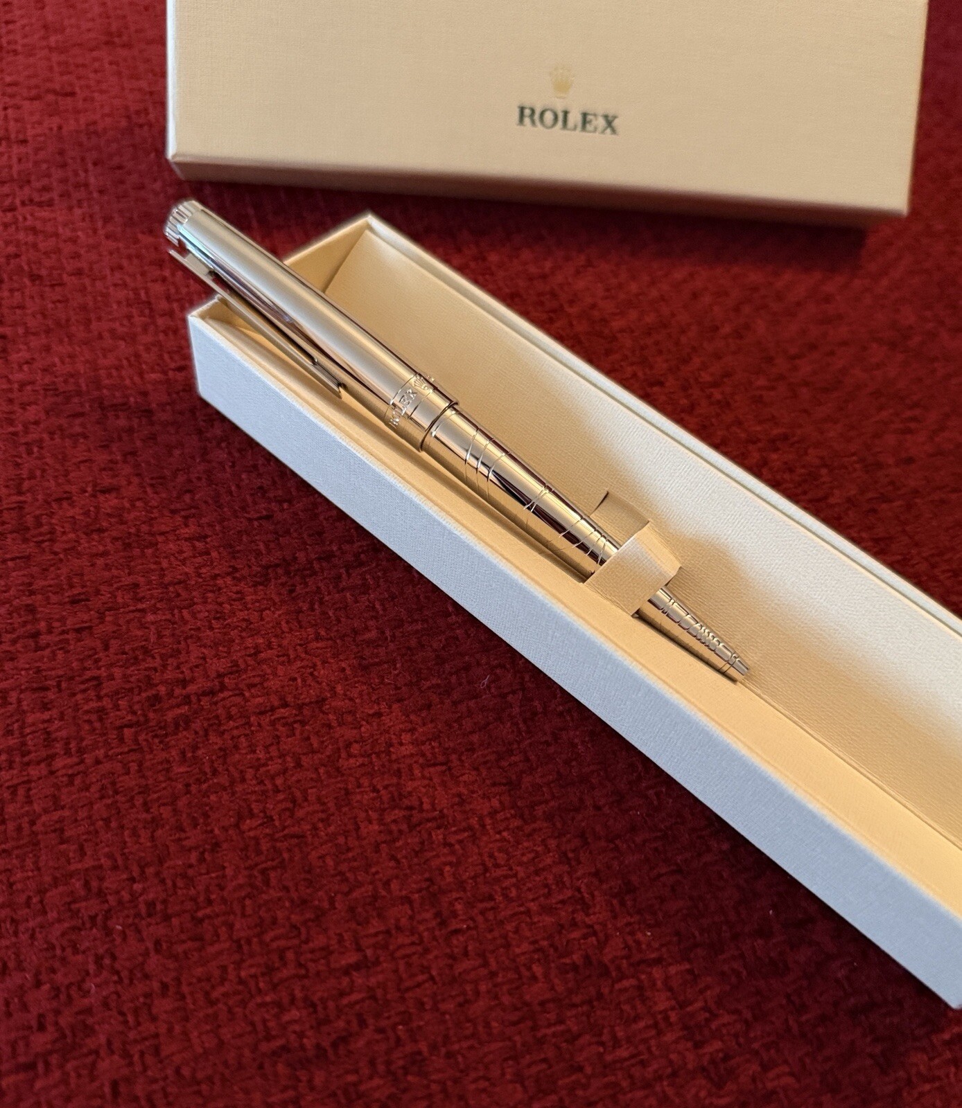 NEW Rolex VTG Style Palladium-Finish Ballpoint Pen | VIP Ad Gift, Refillable