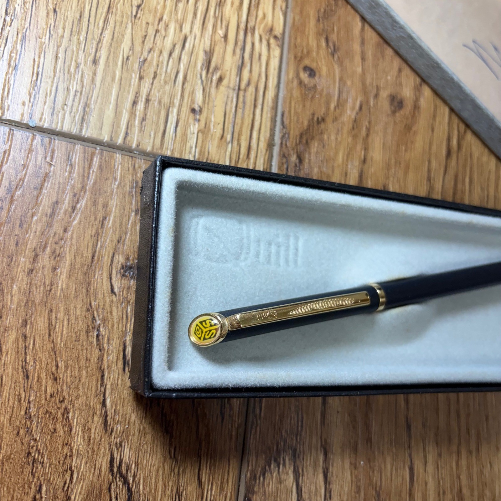 Vintage Quill Ballpoint Pen Matte Black Gold Trim Distribution Conference 1991