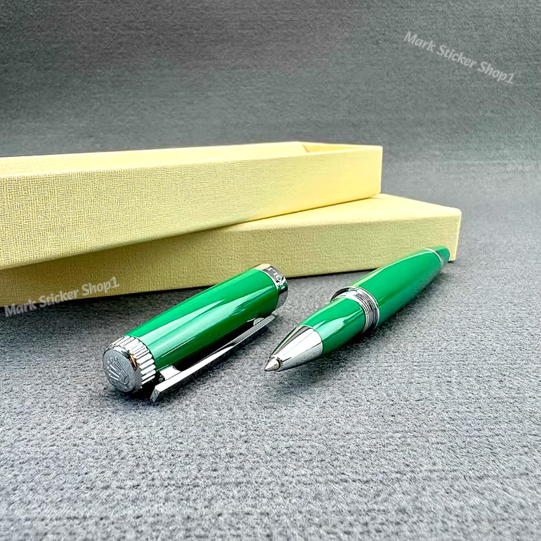 Rolex AD VIP GIFT Emerald Executive Green Rollerball Pen Chrome Trim, New In Box