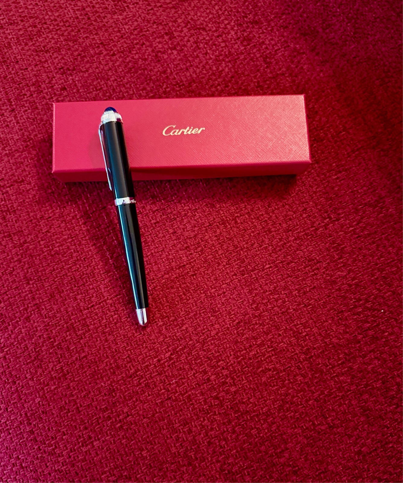 Cartier Palladium-Finish Rollerball Pen – New in Box | Luxury Advertising Gift