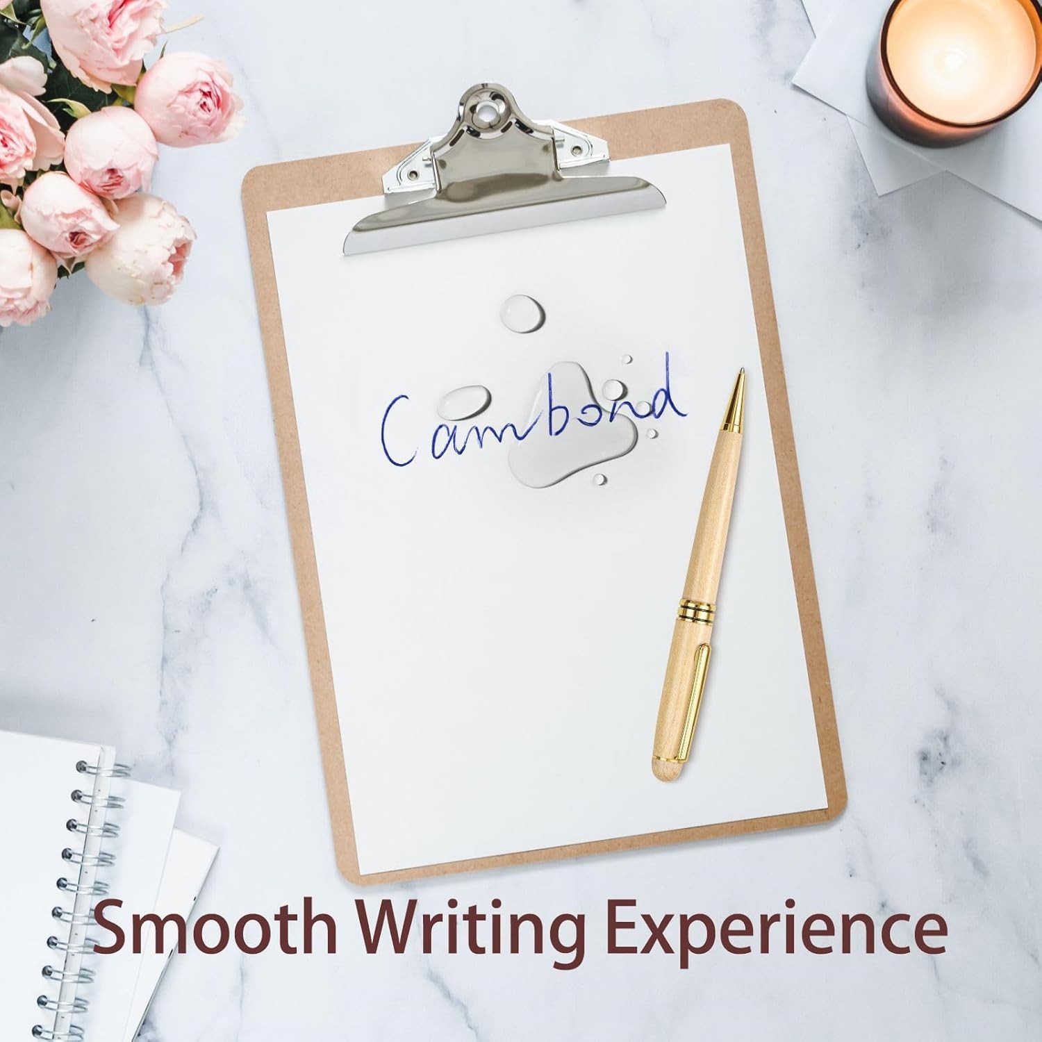 Refillable Wood Pens with Black Ink, Lightweight Design for Comfortable Writing