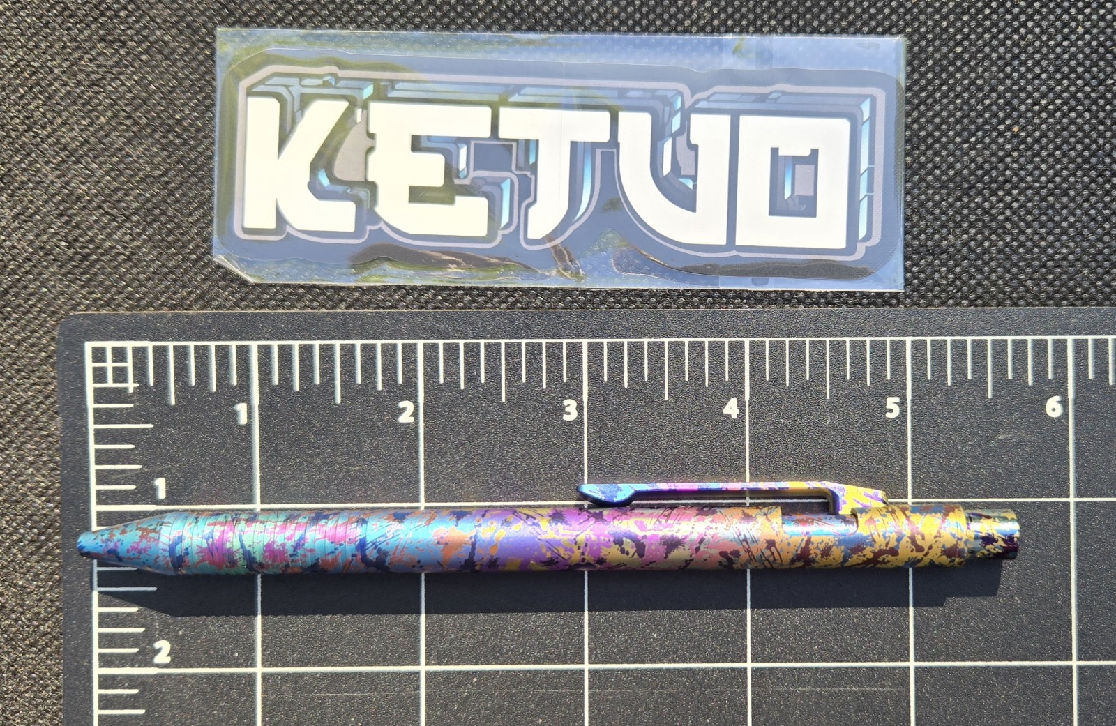 Ketuo Halo 2 Bolt Action Pen 80’s Grunge Titanium New In Box W/Xtra Cartridge