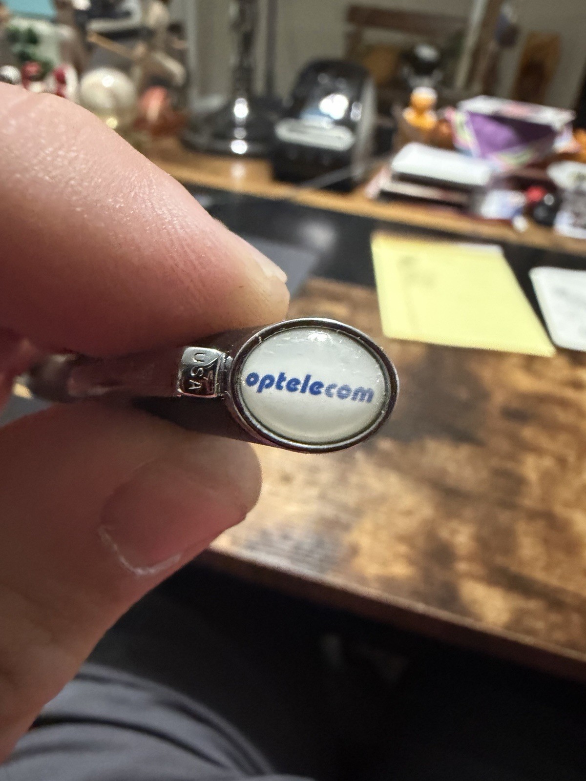Quill Twist In Pen This is a promotional pen branded for Optelecom.