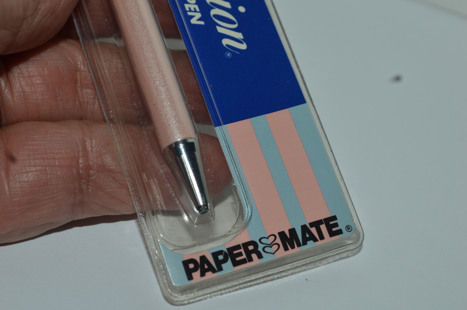 PAPER MATE Limited Edition Ball Pen Pearlescent Soft Pink Japan Made 1989 MIP